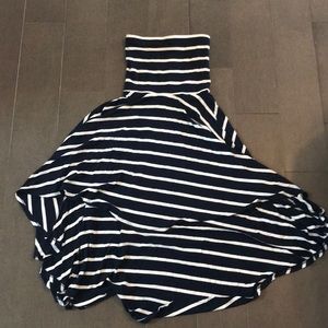 Aqua strapless dress. HighLow